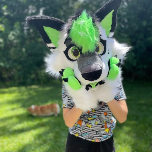 Protogen fursuit suit up ! 