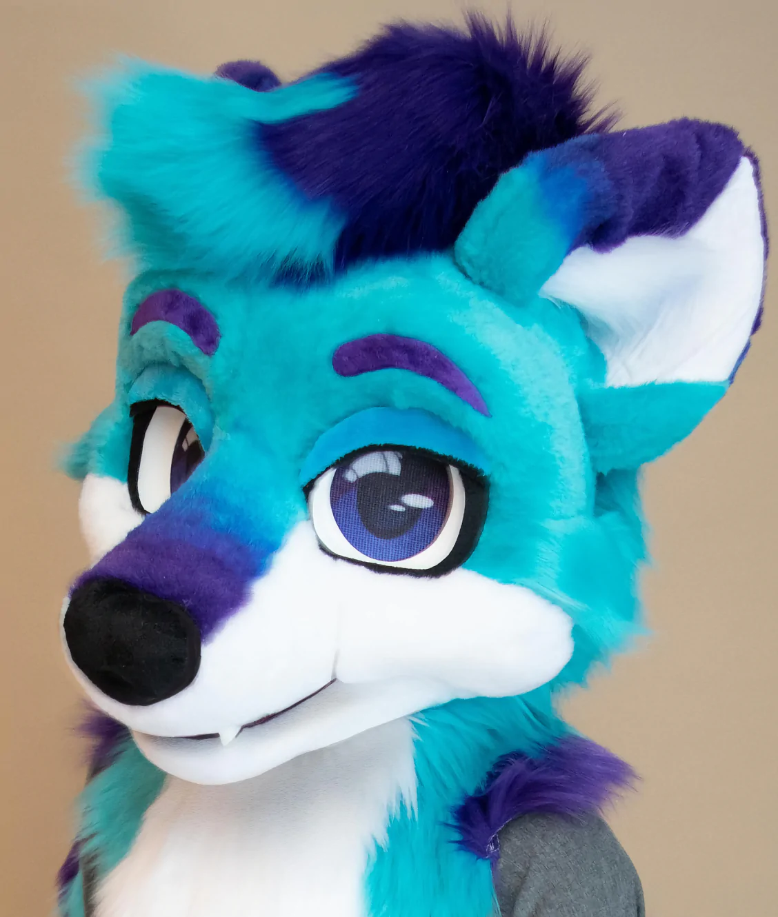  Protogen Fursuit furry fursona head Blue pattern T